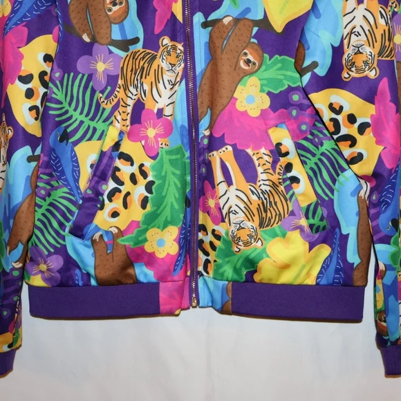 Little Party Dress Purple Animal Print Jacket. Size 12. NWOT. - Picture 6 of 13